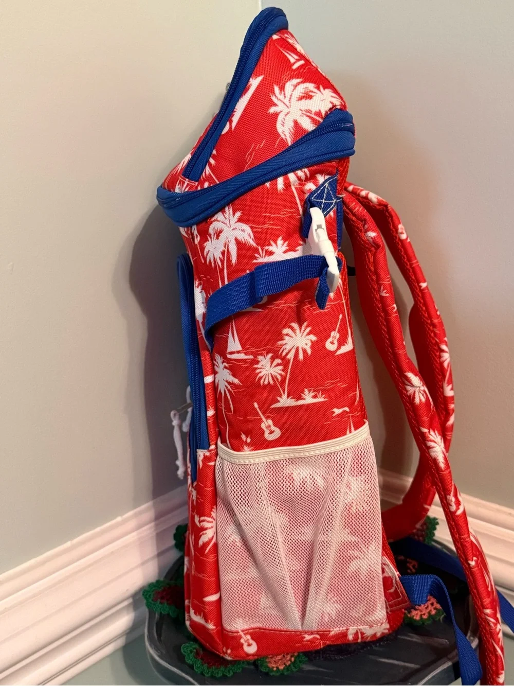 Margaritaville Original Red and Blue Tropical Palm Cooler Backpack